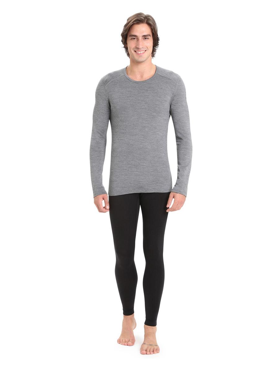 Base Layers Icebreaker Merino 260 Tech Long Sleeve Crewe Thermal Top Męskie Szare | PL 1551NWYB